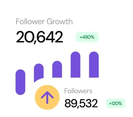 icon showing users followers growth